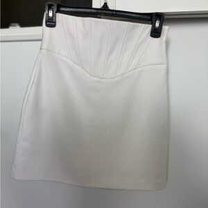 BCBG White A-Line Skirt